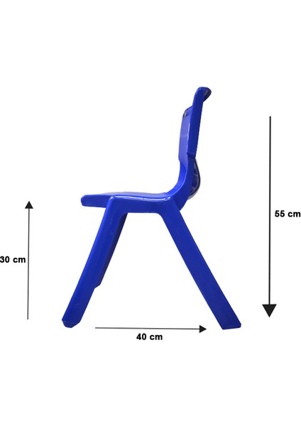 1.Kalite Kırılmaz Çocuk Sandalyesi – Kreş ve Anaokulu Sandalyesi Mavi 5 Adet