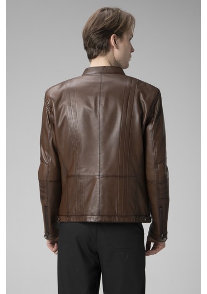 E2205 Hakiki Deri Spor Erkek Mont modelleri