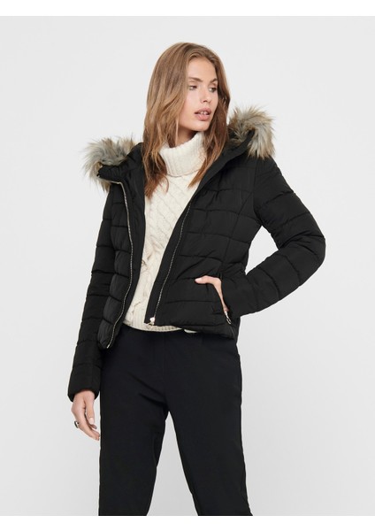 Bayan Kapüşonlu Puffer Mont 15158943