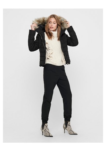 Bayan Kapüşonlu Puffer Mont 15158943