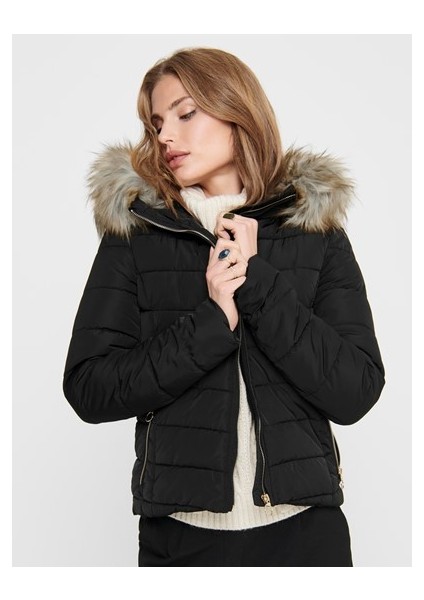 Bayan Kapüşonlu Puffer Mont 15158943