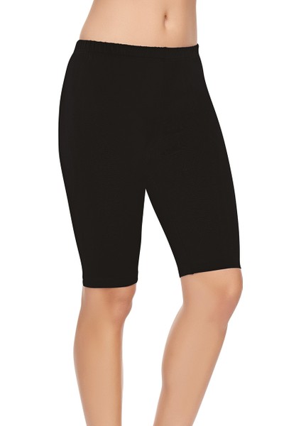 ELT2103 Elit Modal Elastan Kısa Tayt 3 Adet Siyah