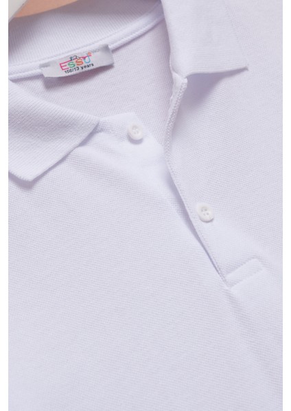 Unisex Kısa Kollu Polo Yaka Mor T-Shirt Kız Çocuklar İçin Günlük Kullanım 6-13 Yaş fiyatları