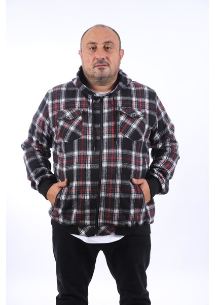 Mocgrande Sweatshirt Oduncu Çıtçıtlı Cepli 22206-SIYAH