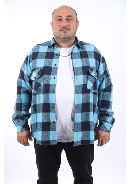 Mocgrande Oduncu Gömlek Çiftcep Kapaklı Dama Desen 22214-MAVI fiyatları