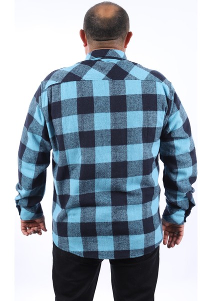 Mocgrande Oduncu Gömlek Çiftcep Kapaklı Dama Desen 22214-MAVI modelleri