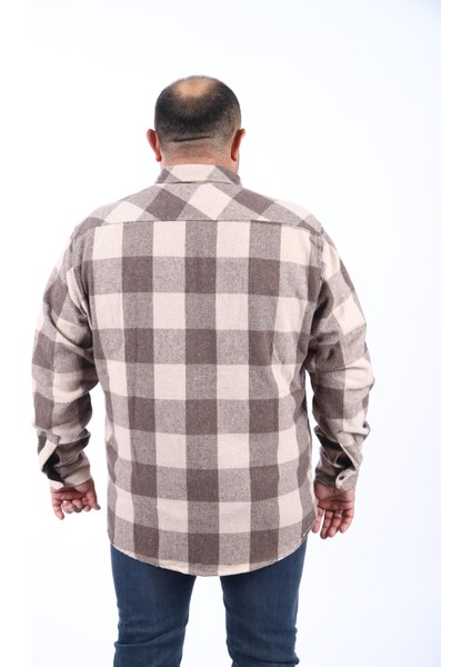 Mocgrande Oduncu Gömlek Çiftcep Kapaklı Dama Desen 22214-BEJ modelleri