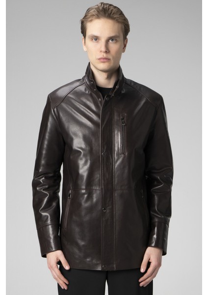 E992A Vejetal Gerçek Deri Erkek Kaban