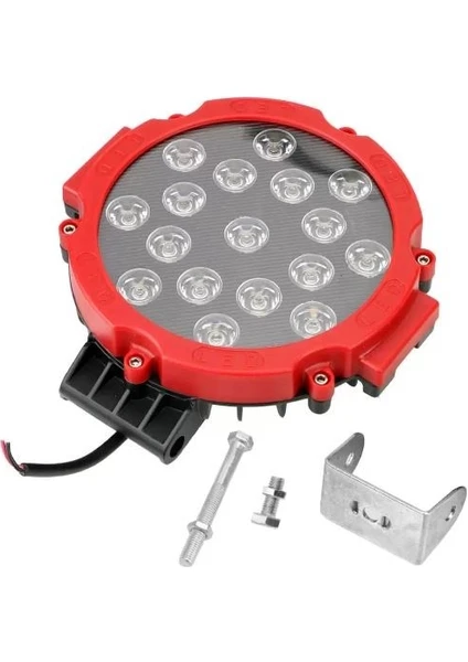 7 Inc 17 LED 51 W Beyaz Gündüz Ledi Yayıcı Delici Off Road Far Çalışma Lambası Sis Lambası