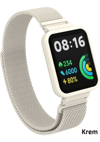 Xiaomi Redmi Watch 2 Lite Kordon Kasalı Milano Loop Metal Kordon