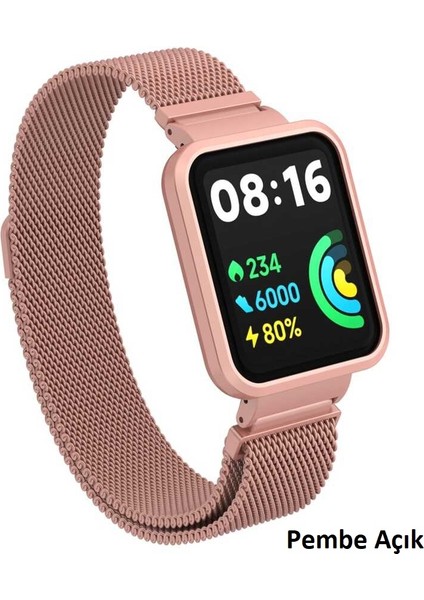 Xiaomi Redmi Watch 2 Lite Kordon Kasalı Milano Loop Metal Kordon