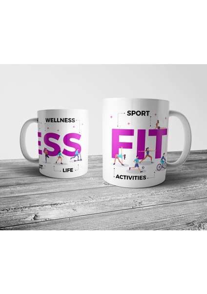 Gym - Spor Salonu - Sağlıklı Yaşam - Fitness - Vücut Geliştirme Kupa Bardak Model 4 fiyatları