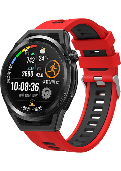 Huawei Honor Watch Gs Pro (22 Mm) Için 2 Renkli Kademeli Silikon Kordon-Kayış Krd-55