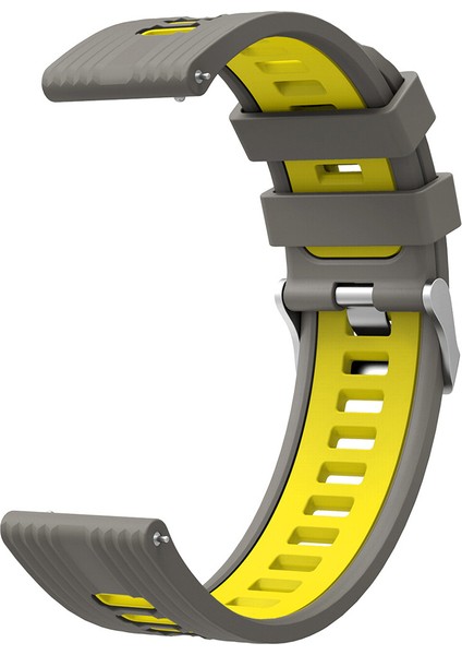 Samsung Galaxy Watch Active 2 44 mm (22 Mm) Için 2 Renkli Kademeli Silikon Kordon-Kayış Krd-55