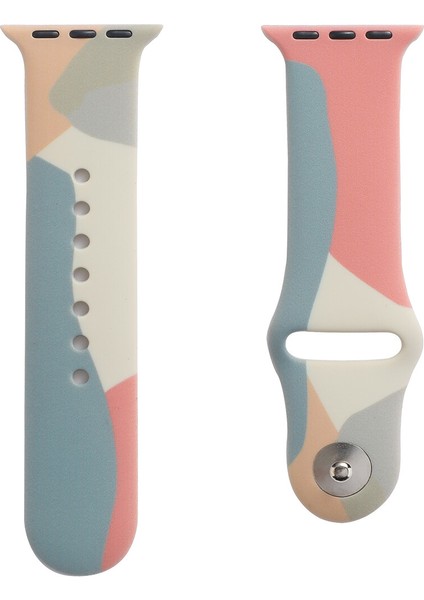 Apple Watch 44 mm Için Renkli Silikon Kordon-Kayış Krd-62