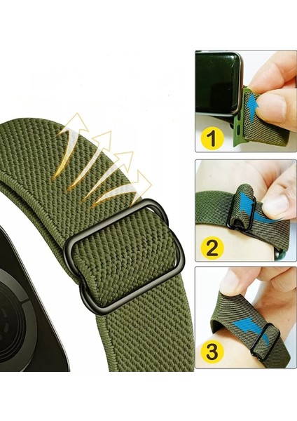 Apple Watch Uyumlu Saat Bandı ( 38-40-41 Mm)Ayarlanabilir Elastik Rahat Şık Kordon