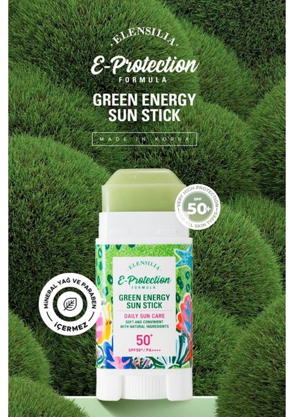 Makyaj Üzerine Uygulanabilen Stick Güneş Kremi Spf 50+ Pa++++ Elensilia Green Energy Sun Stick