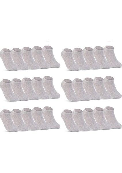 Bay ve Bayan Pamuklu Bilek Boy Patik Çorap 30'lu Paket