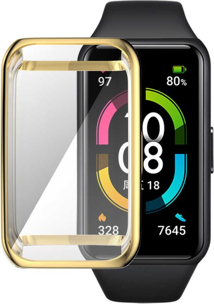 Huawei Band 7 Kasa ve Ekran Koruyucu 360 Tam Koruma Gard 09 Kılıf