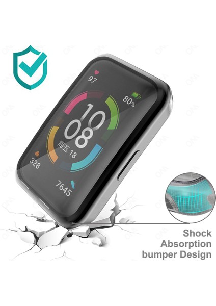 Huawei Band 7 Kasa ve Ekran Koruyucu 360 Tam Koruma Gard 09 Kılıf