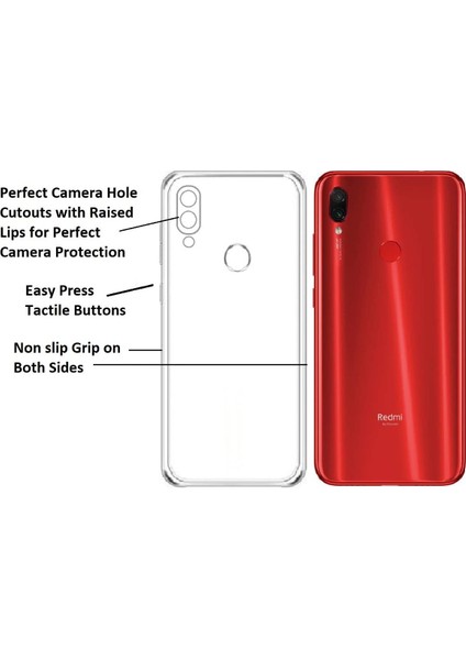 Xiaomi Redmi Note 7 Kamera Korumalı Süper Silikon Kılıf Ekran Koruyucu modelleri
