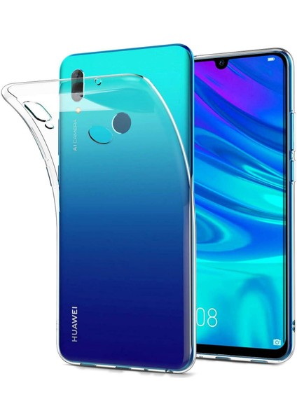 Huawei P Smart 2019 Kamera Korumalı Süper Silikon Kılıf Ekran Koruyucu