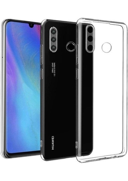 Huawei P20 Lite Kamera Korumalı Süper Silikon Kılıf Kırılmaz Ekran Koruyucu
