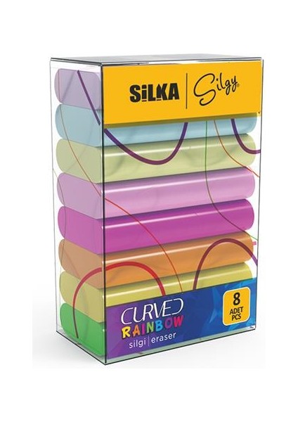 Curved Rainbow Silgi Seti 8'li Paket