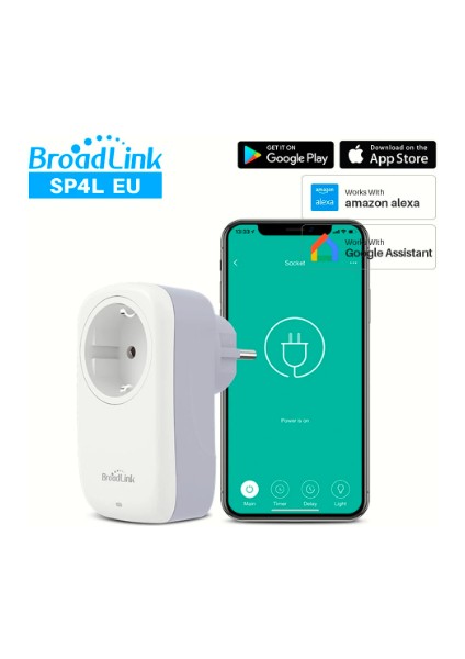 Broadlink SP4L Ab Wifi Soket Fiş 16A Çıkış Zamanlayıcısı