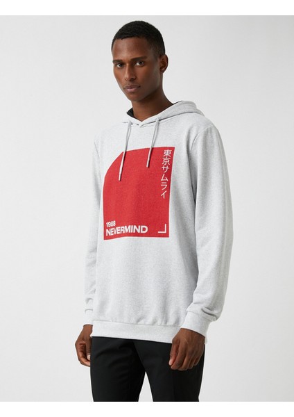 Baskılı Kapşonlu Sweatshirt modelleri