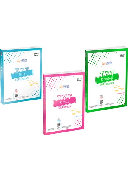 Üç Dört Beş Yayınları TYT Fen Bilimleri Soru Bankası Seti Fizik Kimya Biyoloji