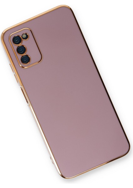 Samsung Galaxy A03S Kılıf Özel Tasarım Fit Kalıp Lüx Dizayn Silikon Kapak - Mor modelleri