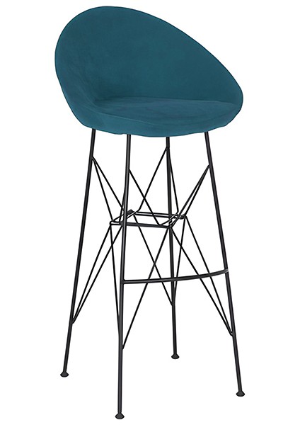 Sembol Tel Ayak Küçük Bar Sandalyesi 75.cm BLU1776