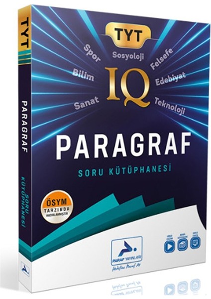 Paraf Yayınları TYT IQ Paragraf Soru Bankası Paraf Yayınları Lise (Bolnota Özel Güncel Içeriğe Sahiptir)