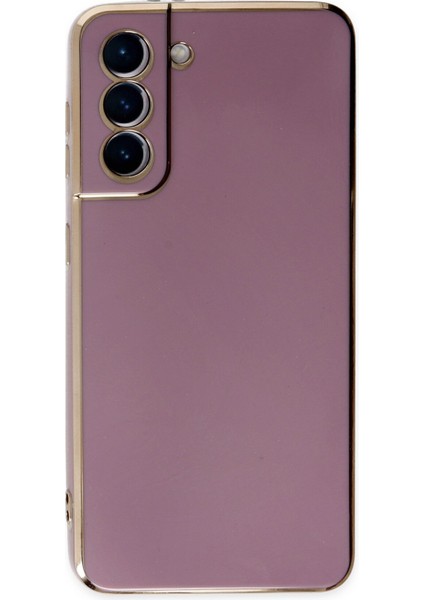 Samsung Galaxy S21 Kılıf Özel Tasarım Fit Kalıp Lüx Dizayn Silikon Kapak - Mor fiyatları
