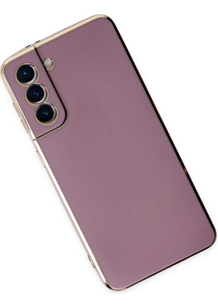 Samsung Galaxy S21 Kılıf Özel Tasarım Fit Kalıp Lüx Dizayn Silikon Kapak - Mor modelleri