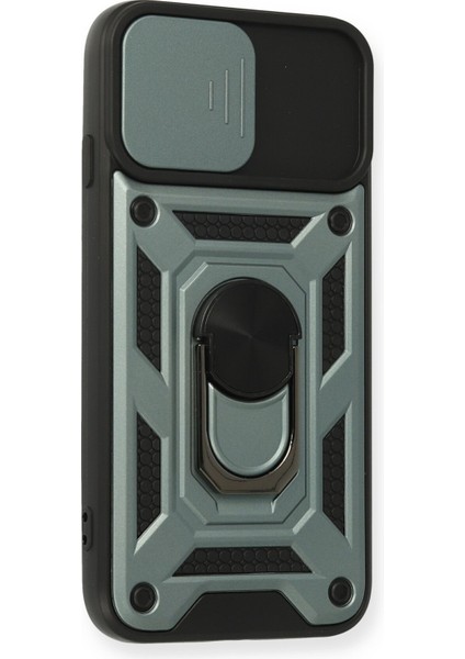 iPhone 6 Kılıf Kamera Korumalı Sürgülü Yüzüklü Armor Military Zırh Tank - Yeşil fiyatları
