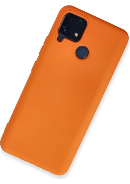 Realme C25 Kılıf Lansman Içi Kadife Lüx Tasarım Silikon Kapak - Turuncu fiyatları
