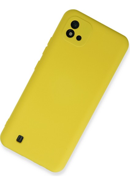 Realme C11 2021 Kılıf Lansman Içi Kadife Lüx Tasarım Silikon Kapak - Sarı fiyatları