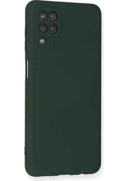 Samsung Galaxy A12 Kılıf Lansman Içi Kadife Lüx Tasarım Silikon Kapak - Koyu Yeşil fiyatları