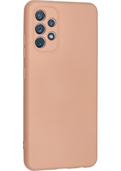 Samsung Galaxy A32 Kılıf Lansman Içi Kadife Lüx Tasarım Silikon Kapak - Pudra modelleri