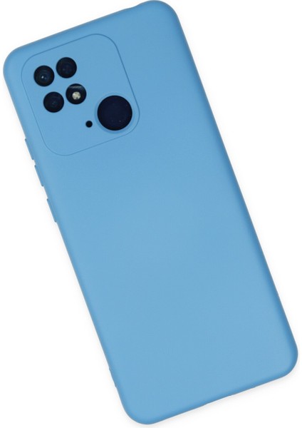 Xiaomi Poco C40 Kılıf Lansman Içi Kadife Lüx Tasarım Silikon Kapak - Mavi fiyatları