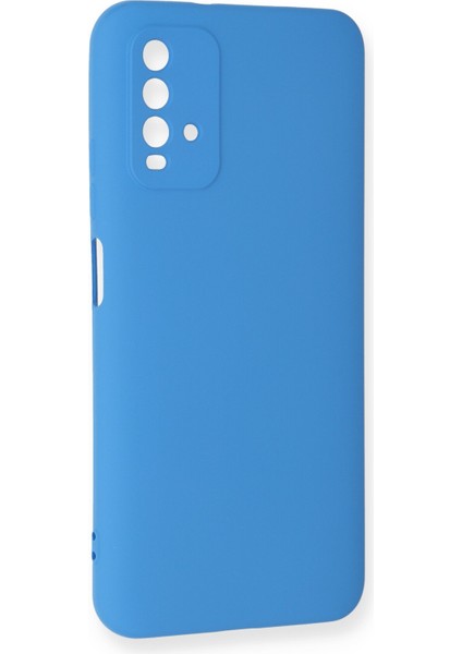 Aqua Aksesuar Xiaomi Redmi 9t Kılıf Lansman Içi Kadife Lüx Tasarım Silikon Kapak - Mavi