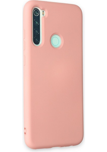 Xiaomi Redmi Note 8 Kılıf Lansman Içi Kadife Lüx Tasarım Silikon Kapak - Pudra