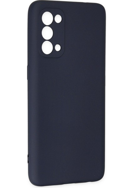 Oppo Reno 5 Kılıf Lansman Içi Kadife Lüx Tasarım Silikon Kapak - Lacivert modelleri