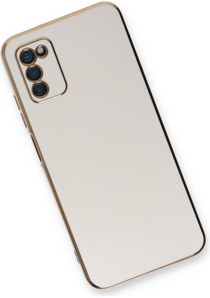 Samsung Galaxy A03S Kılıf Özel Tasarım Fit Kalıp Lüx Dizayn Silikon Kapak - Beyaz modelleri
