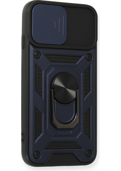 iPhone 6 Kılıf Kamera Korumalı Sürgülü Yüzüklü Armor Military Zırh Tank - Lacivert fiyatları