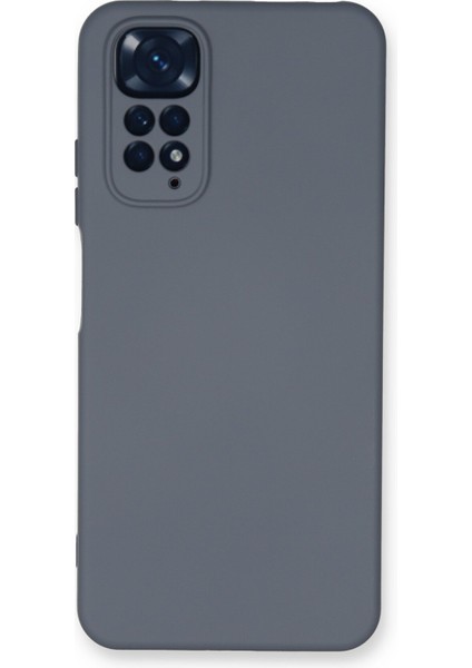 Xiaomi Redmi Note 11S Kılıf Lansman Içi Kadife Lüx Tasarım Silikon Kapak - Gri