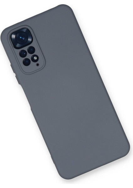Xiaomi Redmi Note 11S Kılıf Lansman Içi Kadife Lüx Tasarım Silikon Kapak - Gri modelleri