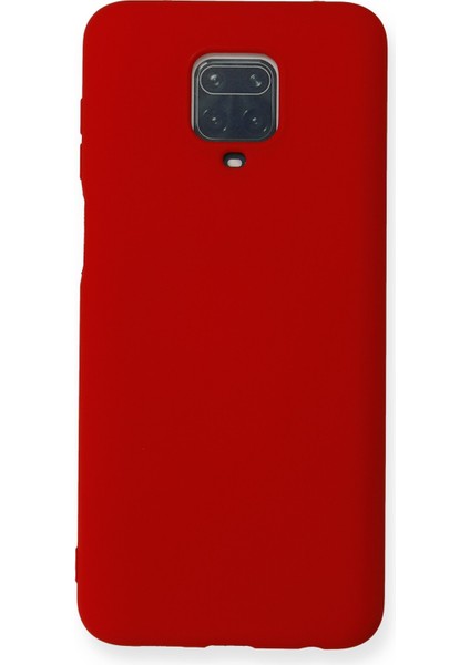 Xiaomi Redmi Note 9 Pro Kılıf Lansman Içi Kadife Lüx Tasarım Silikon Kapak - Kırmızı